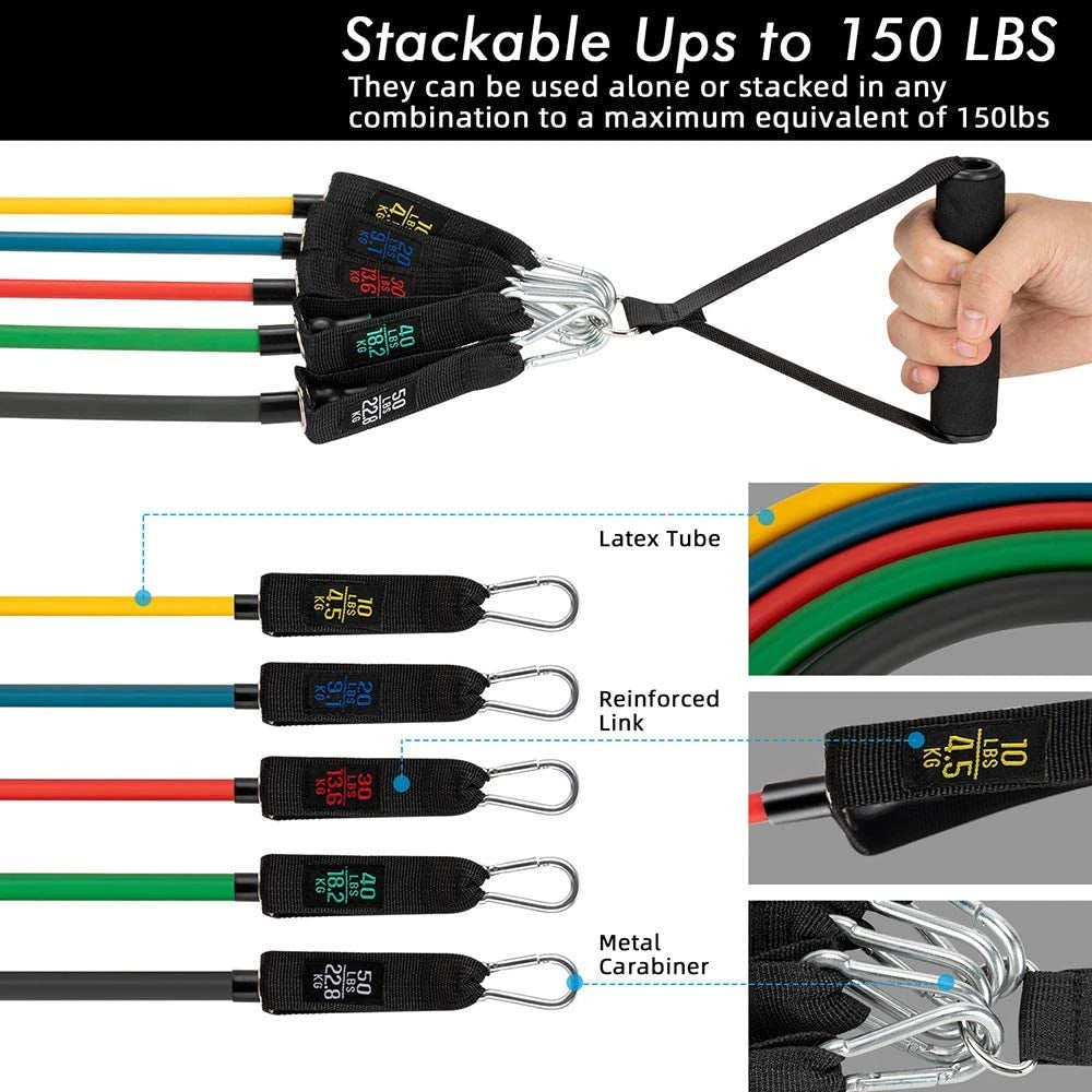 Fitness Resistance Bands Set