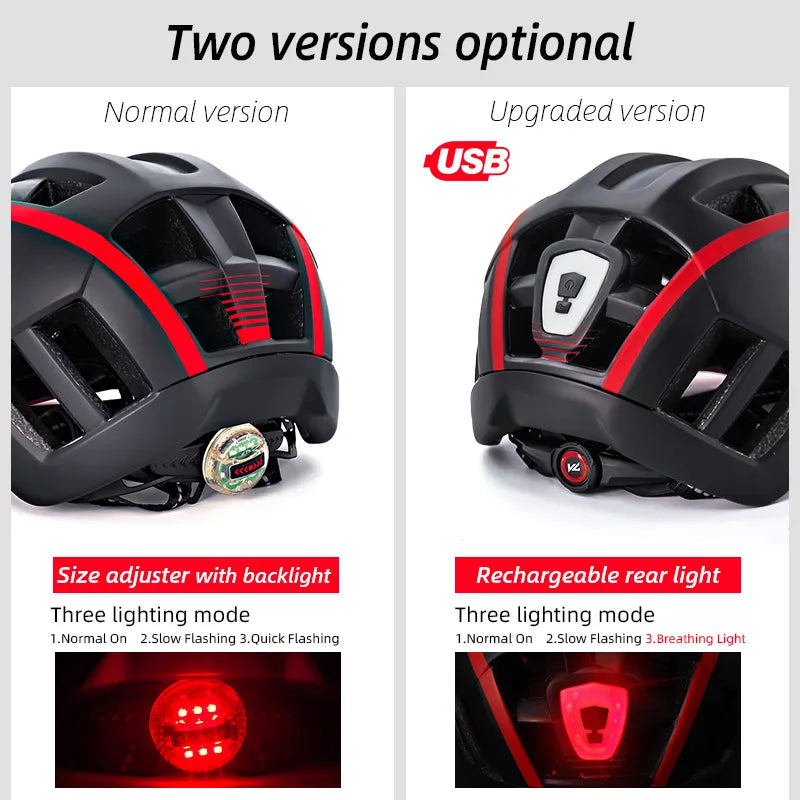 Bicycle Helmet LED Rechargeable Light with Sun Visor