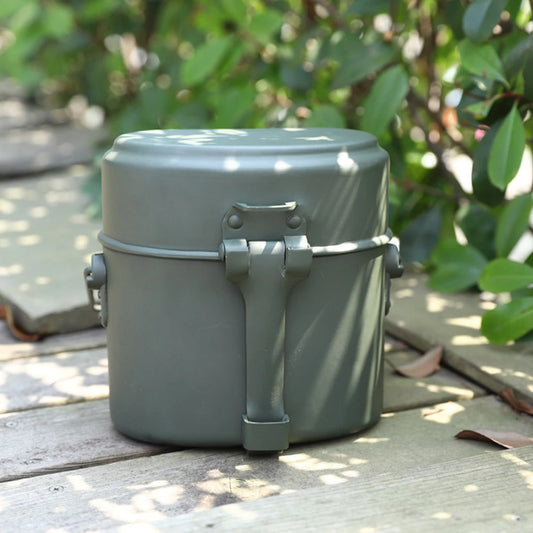 Camping Cookware Mess Kit Food Container Aluminum Alloy Camping Pots Pans Set Backpacking Picnic Cooking Camping Equipment