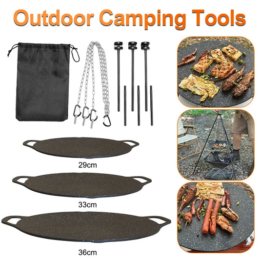 Multifunctional BBQ Triangular Bracket  Non-stick Cooking Grilling Pan